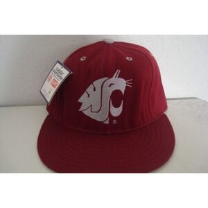 WASHINGTON STATE COUGARS 80S CLASSIC‎ FITTED 7 5/8 DEADSTOCK HAT CAP VINTAGE C3